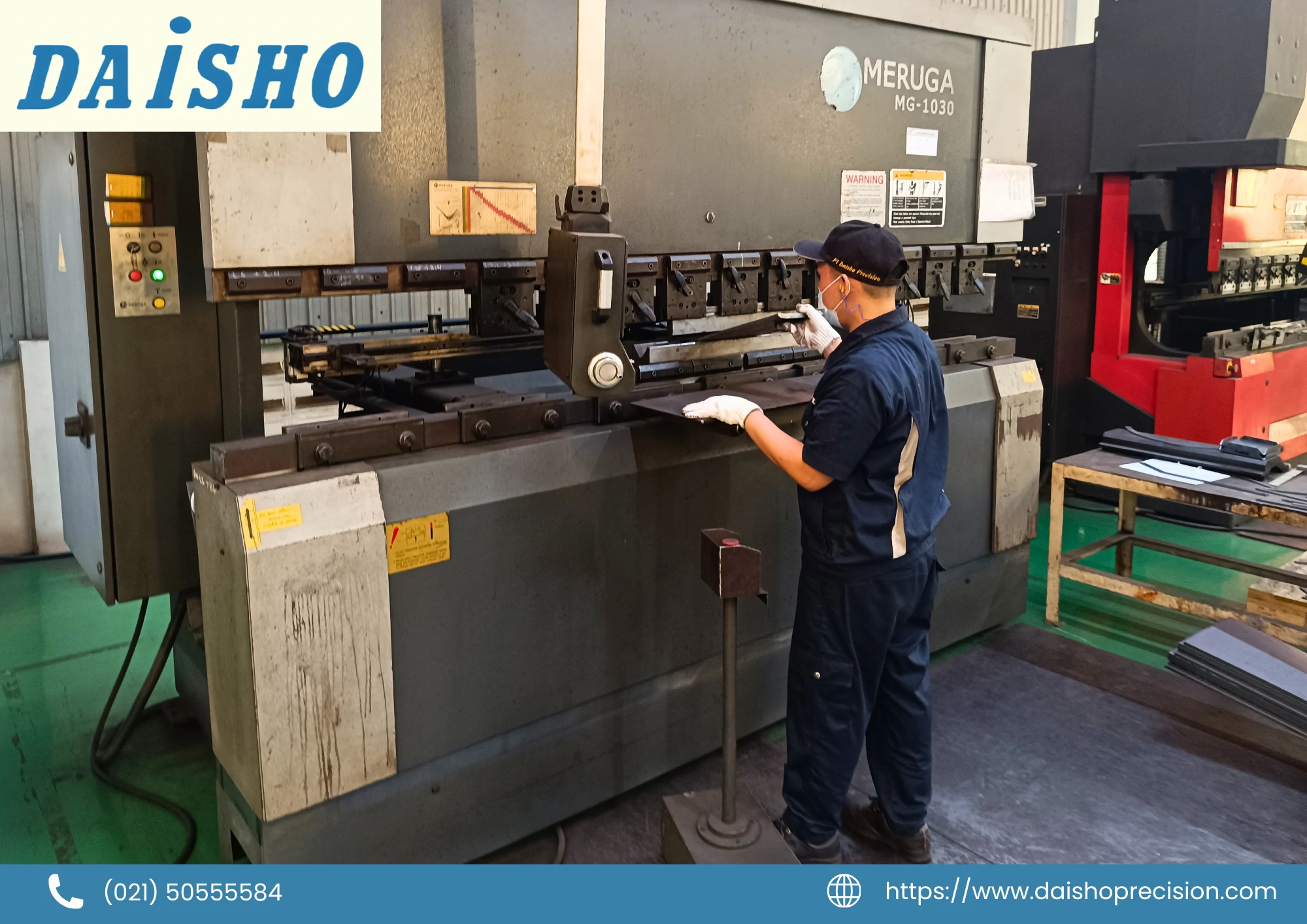 Steel plate entering the forming process at PT. Daisho Precision