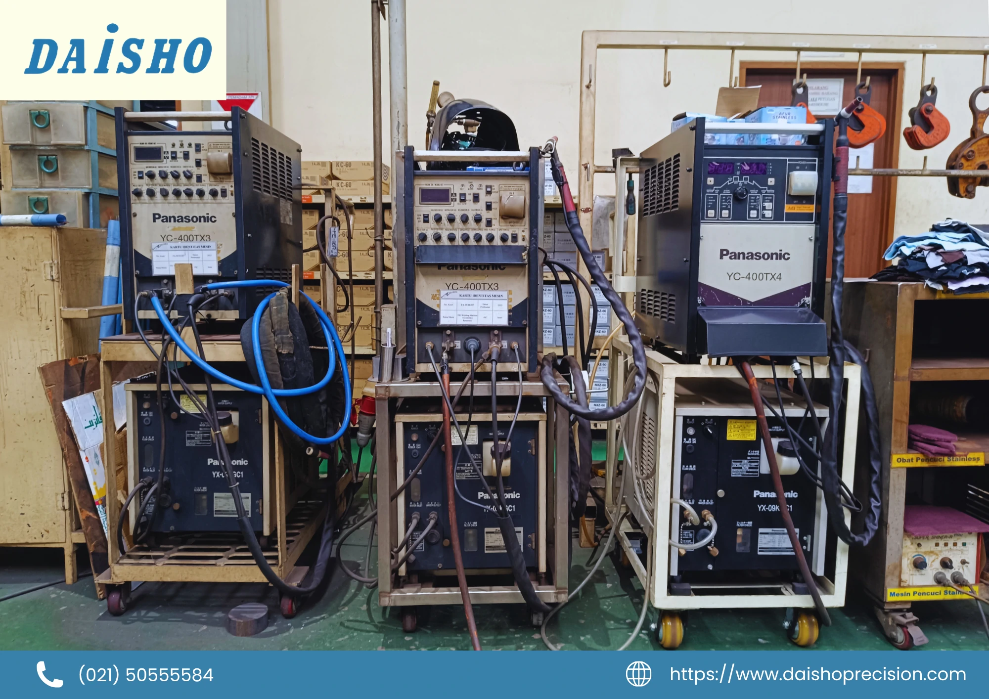 TIG welding equipment supporting precision fabrication at PT. Daisho Precision